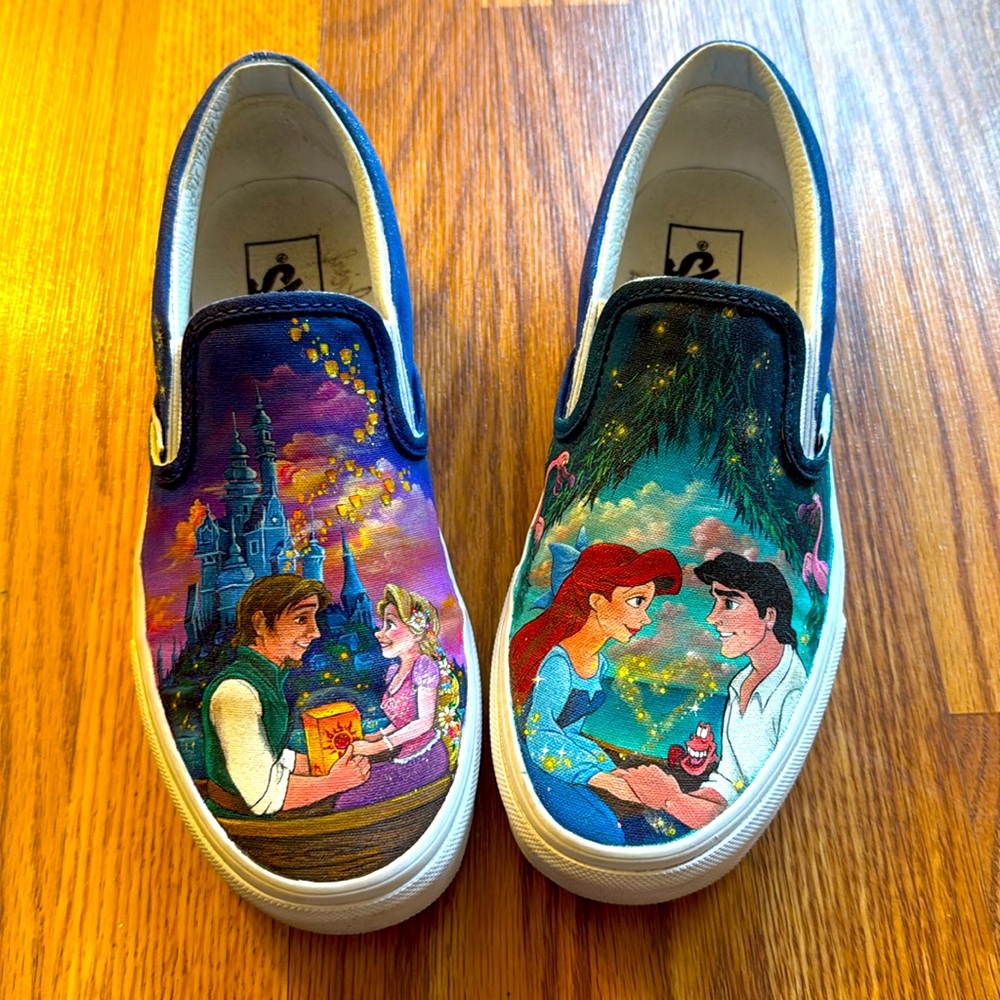 Hand Painted The Enchanted Brush Disney Vans Shoes